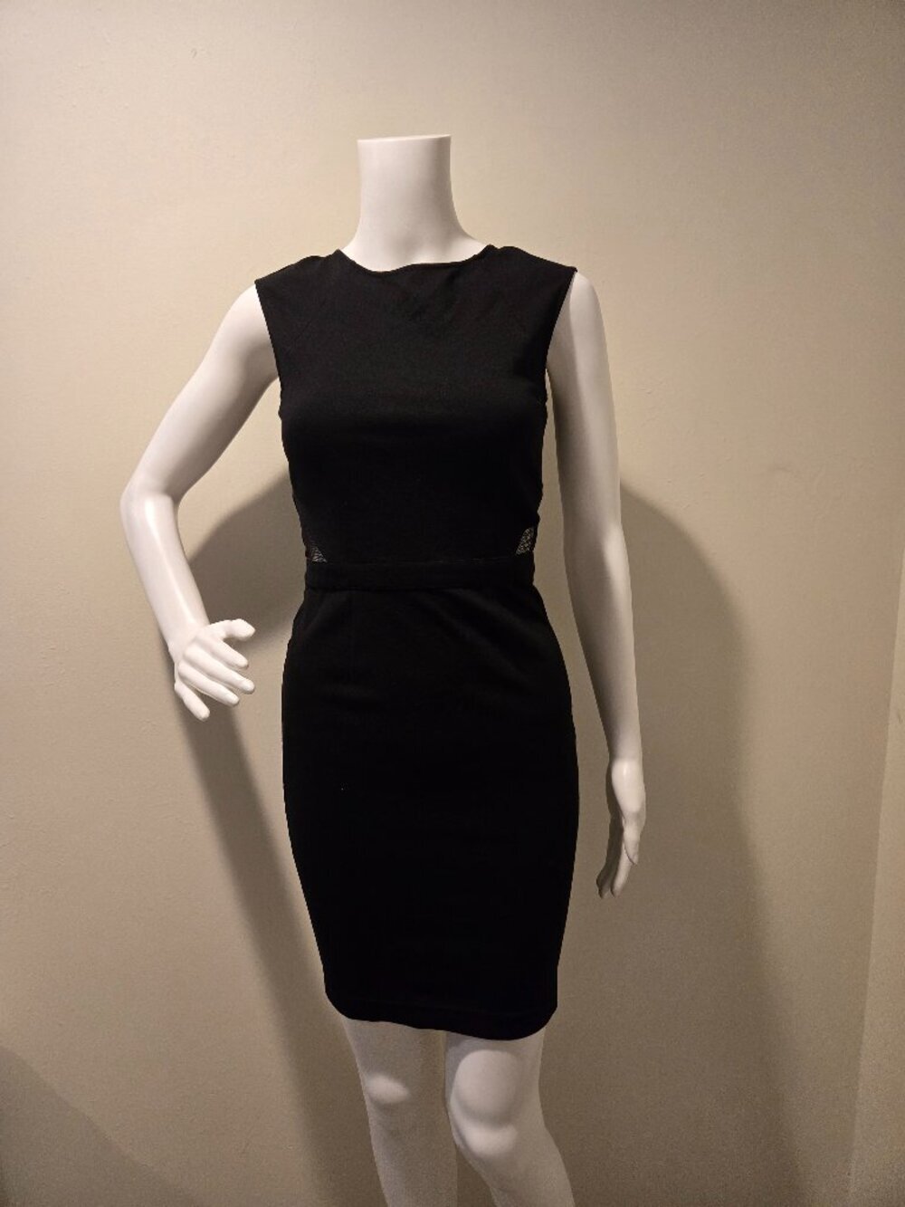 Haute Hippie Deep V-Back Side Cutout Dress Black XS